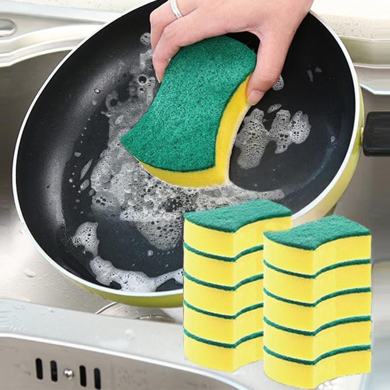 Set da 10 Spugne Multiuso per la Pulizia di Cucina e Stoviglie