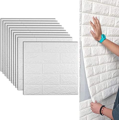 Carta da Parati 3D Autoadesiva Effetto Mattoni - 10 Pannelli Decorativi Impermeabili