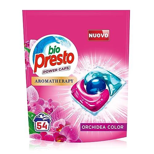Bio Presto Power Caps Color, Detersivo Lavatrice Predosato In Capsule, 54 Lavaggi