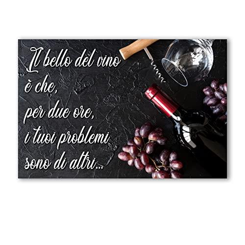 Quadro Moderno Cucina: Elogio al Vino su Tela