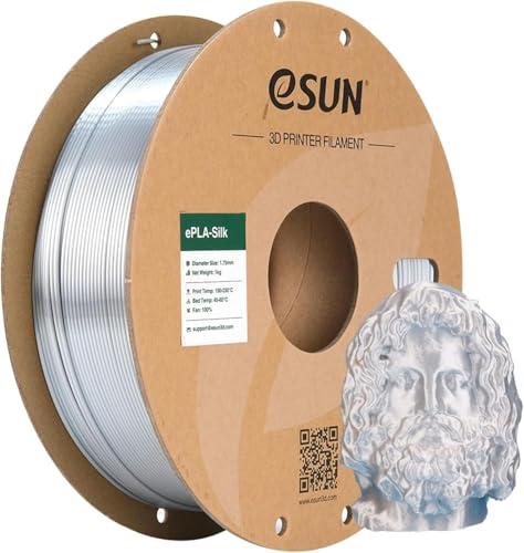 eSUN Filamento PLA Seta Metallo Argento 1.75mm - 1kg