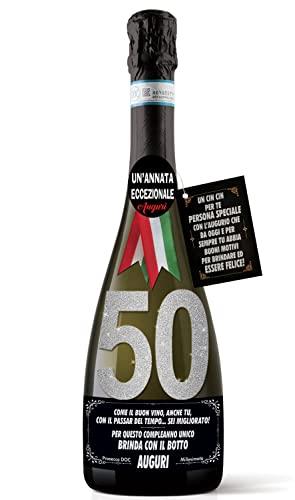 Bottiglia Prosecco D.O.C. Millesimato Personalizzata 50 Anni