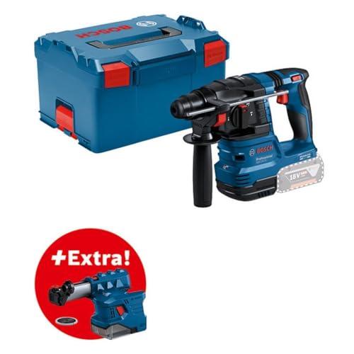 Bosch Professional 18V System Martello perfor.a batteria GBH 18V-22 (con SDS plus, ideale per praticare fori 6-10mm, KickBack Control,Vibration Control,incl. GDE 18V-12,L-BOXX,batt./caricab.non incl.)
