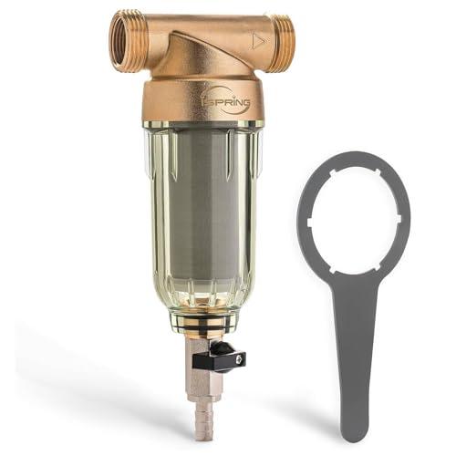 iSpring WSP-100 Filtro per Acqua a Sedimento Centrifugo Riutilizzabile per Tutta la Casa, Prefiltro Lavabile da 100 Micron, G 1