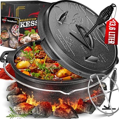 KESSER® Set Forno Olandese: La Tua Cucina Portatile per Barbecue e Gulasch
