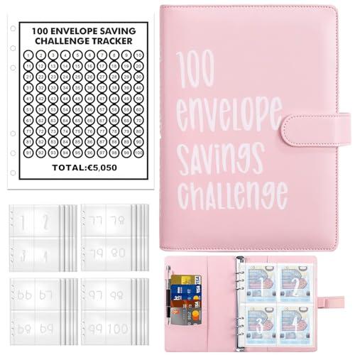 100 Envelope Saving Challenge: Raccoglitore per Risparmiare 5050€ in Modo Facile e Divertente