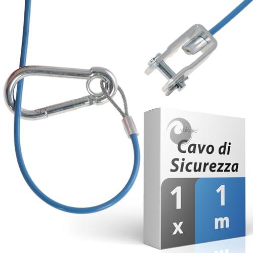 Valonic Cavo di Sicurezza per Rimorchi e Caravan Blu 1m - 250kg