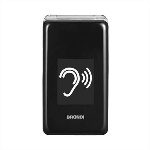 Brondi Amico Super TV - Cellulare per Anziani con Telecomando Universale - Gunmetal Grey