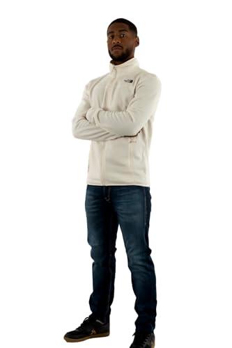 The North Face 100 Glacier Full Zip Giacca di pile da uomo White Dune