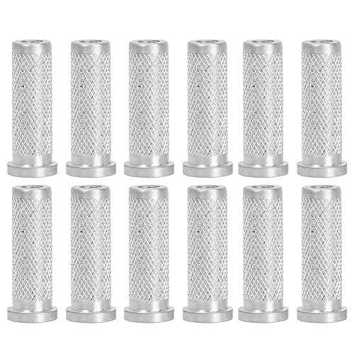 Zerone Inserti della Base di Tiro con L' dei Ricambi di 12pcs, Accessorio Standard di Caccia della Freccia della Freccia del Carbonio di 6.2mm / 0.24in di Alluminio