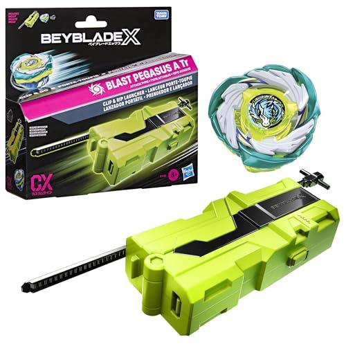 Hasbro Beyblade X, Lanciatore Clip & Rip con bey di Attacco di Takara Tomy con Rotazione a Destra, trottole da Battaglia Giocattolo, dagli 8 Anni in su