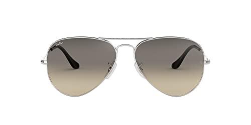 Ray-Ban RB3025 Aviator Occhiali da Sole Unisex Adulto, Nero (Grigio), 62