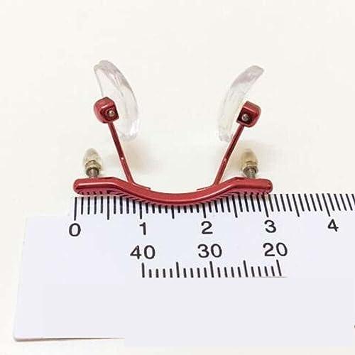 EFARMA Staffa per Ponte Nasale per Occhiali, Nasello di Ricambio in Metallo per Occhiali Senza Montatura, Rosa (Colore: Rosso)