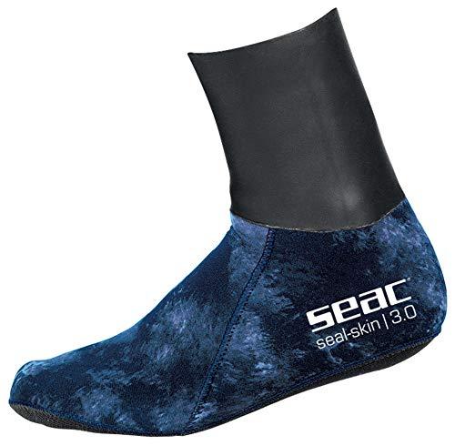 SEAC Skin Calzini Termici per Apnea e Pesca Subacquea in Neoprene Mimetico 3 mm Camo Blu L