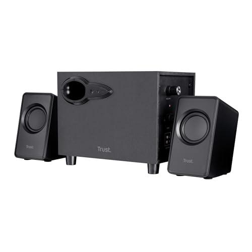 Trust Avora 2.1, Set Altoparlanti 2.1 Subwoofer, 18W di Picco, 9W RMS, Nero