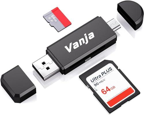 Vanja Lettore di Schede SD 2 in 1 Micro-USB e USB-A