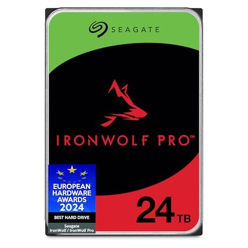 Seagate IronWolf Pro 24 TB, NAS Disk Interno, 3.5 Inch, 7200 U/Min, CMR, 256 MB Cache, SATA 6 GB/S, incl. 3 Anni Rescue Service, Modellno.: ST24000NTZ02