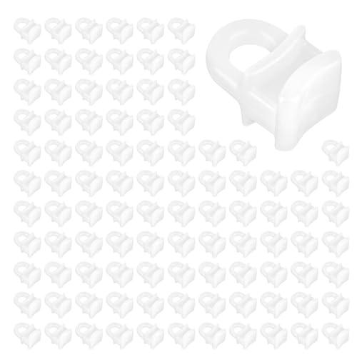 100 ganci scorrevoli per tende per VW caravan, ganci per tende in plastica, colore bianco, per finestre, porte, doccia, camper