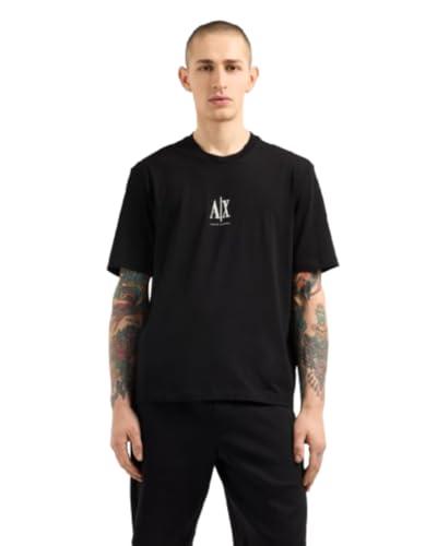 Armani Exchange T-Shirt Icon Project Logo Ricamato Nera Uomo