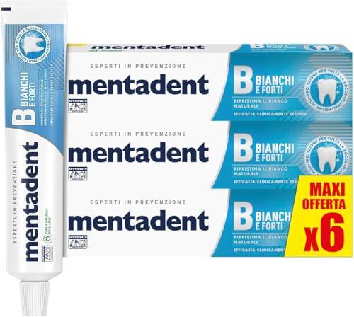 Mentadent Bianchi e Forti Dentifricio - 6x75ml