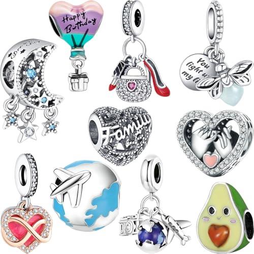 WINRARO 10PCS Charms Compatibili con Pandora