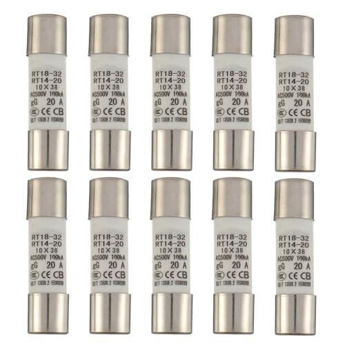 SIGANDG 20A 500V Fusibile tubolare ceramico RT18-32 10x38mm