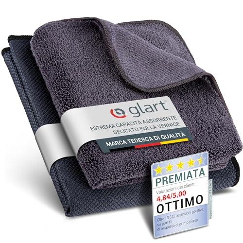 Glart 4432K Set di 2 panni in microfibra per vetri auto
