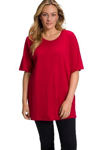 Ulla Popken Maglietta Basic Girocollo Polo Donna Rossa