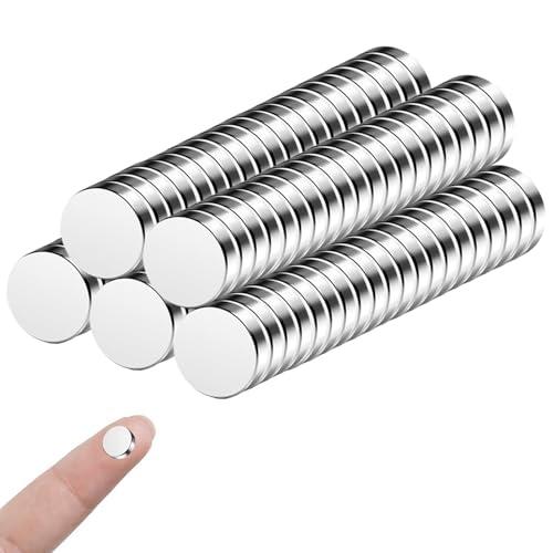 100 Mini Magneti Forti al Neodimio 8x2mm per Artigianato, Frigo e Lavagne
