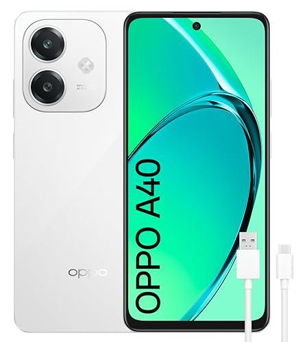 OPPO A40 Bianco - Smartphone 12GB/128GB, Display HD+ 90Hz e Ricarica Rapida 45W
