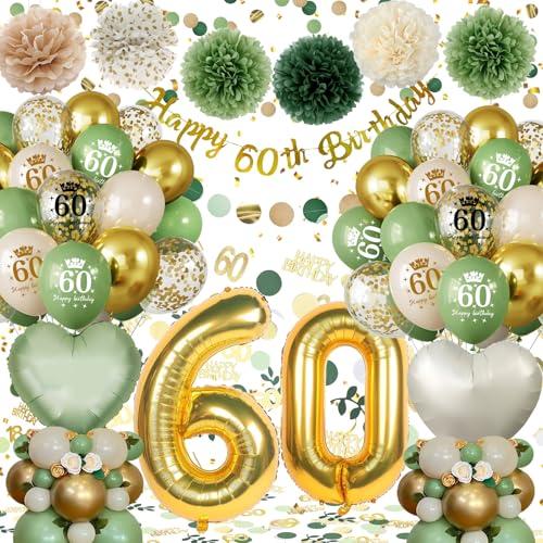 Kit Decorazioni Compleanno 60 Anni Verde Oro - Festeggia con Stile