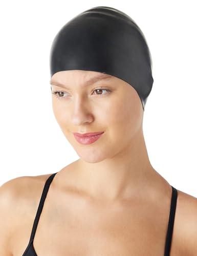 Amazon Basics Cuffia da Bagno Unisex in Silicone - Nero