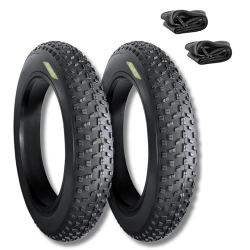 Coppia Copertoni e Camere d'Aria per Fat Bike 20 x 4.0 Ecovelò