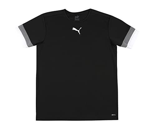 PUMA Teamrise Jersey Jr, Maglietta Unisex per Bambini e Ragazzi, Nero/Bianco, Taglia 164