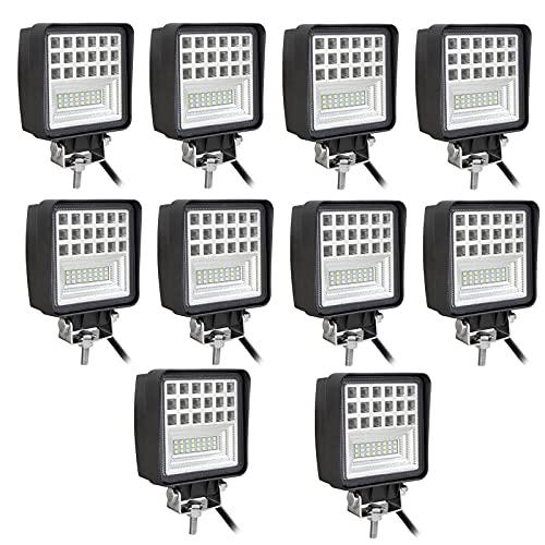 PICAA 10 pezzi 126W Fari da Lavoro a LED 4 Pollici