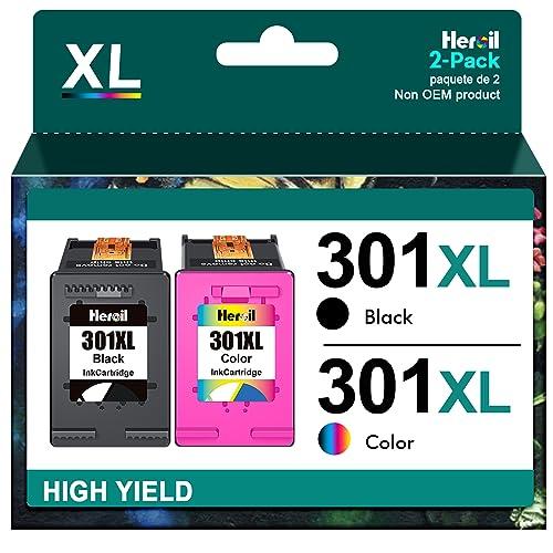Heroil 301 XL 301XL Cartucce d'inchiostro Rigenerate per HP (2-Pack)