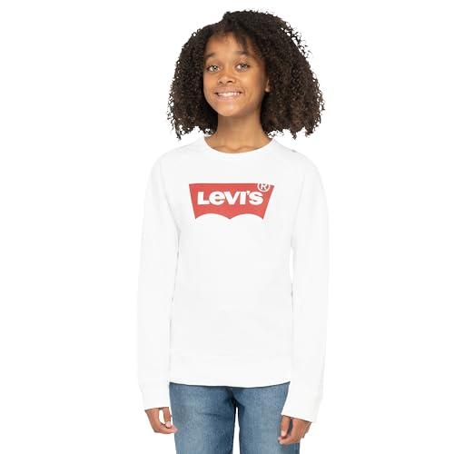 Levi's Lvg Key Item Logo Crew 4e6660 Maglione, Rosso/Bianco, 16 Anni Bambine e Ragazze