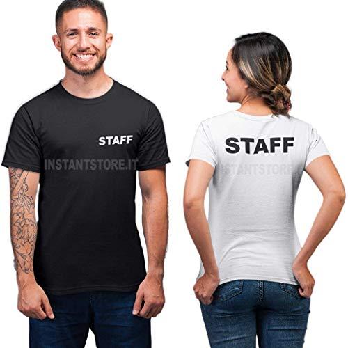 T-Shirt scritta Staff unisex maglietta personalizzata per bar locali negozi ecc
