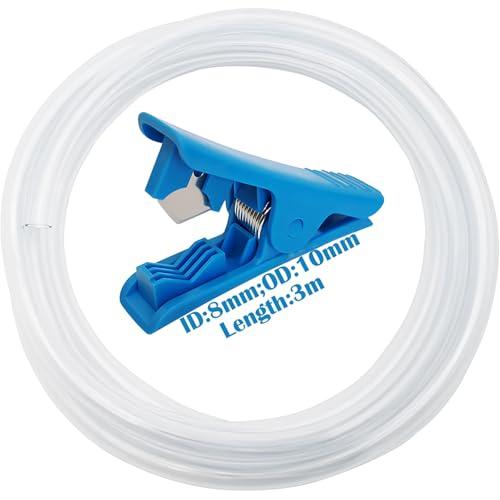 Tubo PVC Trasparente CESFONJER, 8x10 mm, 3 Metri con Tagliatubi