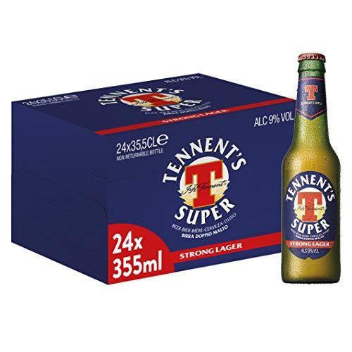 Tennent’s Super Strong Lager, Bottiglie da 355ml (Confezione da 24)