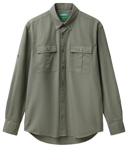 United Colors of Benetton Camicia Verde Uomo
