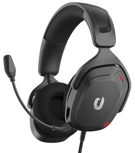 JIMYIU Cuffie Gaming per PS4 PS5 PC Xbox Series X|S One,Cuffie Gaming Cablate con Microfono Cancellazione del Rumore,3.5mm,nero