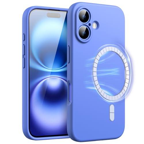 JETech Cover Magnetica Silicone per iPhone 16 - Blu Oltremare