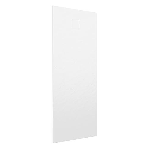 Piatto Doccia Rettangolare 70x180 cm Bianco Effetto Pietra in SMC Riducibile Samos