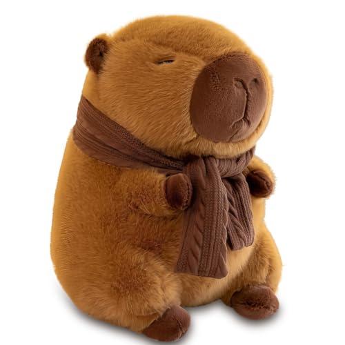 Capibara Peluche con Sciarpa Marrone - 25 cm