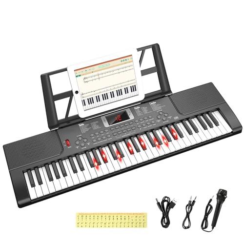 Shayson Tastiera Elettronica 61 Tasti con Illuminazione e Display LED