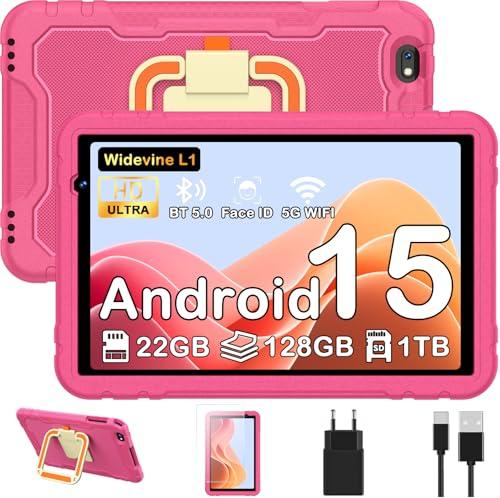 JUEDUR Tablet Android 15, 10 Pollici, 22GB RAM, 128GB ROM, Rosso