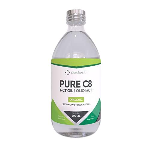 Olio MCT Biologico 100% Cocco Premium - Acido Caprilico C8