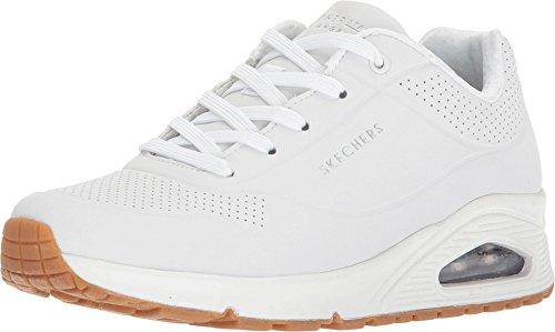 Skechers Uno Stand On Air Scarpe da Ginnastica da Donna, White Durabuck/Mesh, 40 EU
