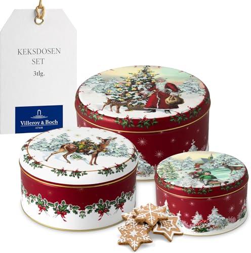 Villeroy & Boch Winter Collage Accessories - Set di 3 Contenitori da Pasticceria